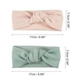 thumbnail image 4 of Unique Bargains 2 Pcs Fashion Stripe Headbands for Girls 6.69"x2.95" Pink Green, 4 of 6