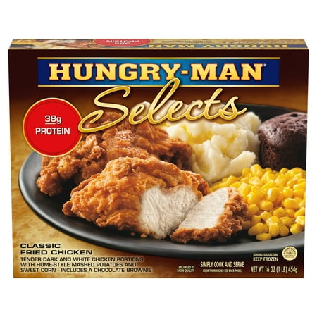 Hungry Man Selects Classic Fried Chicken Frozen Meal, 16 oz (Frozen)