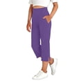 thumbnail image 6 of Posijego Girls Capri Pants School Uniform Casual Dress Capris Pants High Waist Stretch Athletic Yoga Pants with Pockets, 6 of 8