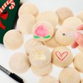 thumbnail image 3 of 20Pack Half Round Wooden Beads for DIY Art Craft Jewelry Making Home Decoration, 3 of 8
