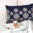 thumbnail image 6 of Kll Blue Mandala Pillow Covers Envelope Closure,Super Soft And Cozy Fuzzy Fleece Pillow Case Cover 16"X24", 6 of 9