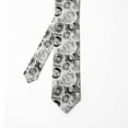 thumbnail image 2 of Necktie, Modern Minimalist Circles, 3.7", Grey Charcoal Grey, by Ambesonne, 2 of 4