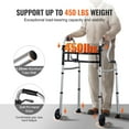 thumbnail image 3 of KFFKFF Rollator Walker,Tri-Function Stand-Support Walkers with Customizable Height and Width,Featherweight Aluminum | Forward Wheeling Assistance Device for Seniors & Disabled, Supports up to 350LBS, 3 of 9