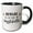 Black/White, variant on 3drose, Beware of the Wigglebutts Cute Funny Warning Message - Pet Dogs Humor, 11oz Two-tone Red Mug
