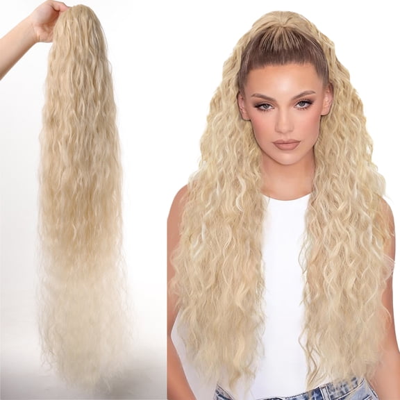 Curly Hair Piece Artificial Ponytail Hair Extension Heat Resistant Synthetic Wigs Hair 90cm Ponytail Hair Styling Tool