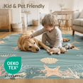 thumbnail image 4 of ODIKA 5'x7' Washable Area Rug Non-Slip, Chair-Friendly Turtle Ocean Animal Design With Coral Reef And Marine Life Border Sea Flowing for Dining Room, Under Table, Home Office, 4 of 7