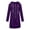 Purple, variant on LEAVINGSUO Winter Coats for Women Womens Tops Plus Women's Solid Color Hoodie Zipper Long Sleeve Sweatshirts Irregular Hem Long Coat Tops with Pockets