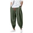 thumbnail image 1 of Pantalones largos para hombre, informales, para uso diario, para exteriores, playa, holgados, ligeros y transpirables, de poliéster., 1 of 2