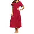 thumbnail image 2 of Pntutb Womens Plus Size Clearance,Women's Nightshirt Short Sleeve Nightgown Ultra-Soft Full Length Sleepwear Dress, 2 of 6