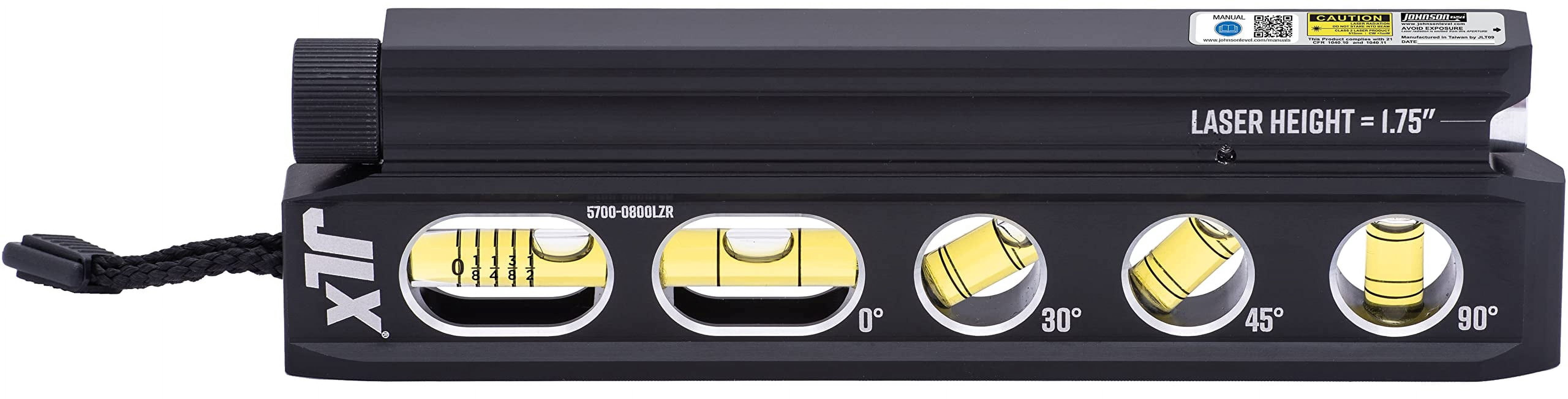 Johnson 5700-0800LZR JLX 8" Magnetic Billet Torpedo Laser Level with