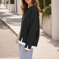 thumbnail image 6 of TGSLY Fall Faux Two-Piece Sweatshirts for Women Lightweight Crew Neck Long Sleeve Pullovers Loose Casual Solid Color Athletic Tops L, 6 of 7