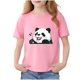 thumbnail image 2 of Blusas y camisas de manga corta con cuello redondo para niños Camiseta de verano de manga corta estampada para niñas Jersey elegante de cuello redondo para niñas Top de algodón para niños, 2 of 6