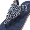 thumbnail image 3 of Sandalias de verano Rhinestone Boho Pisos de mujer de gran tamaño, 3 of 5