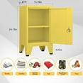 thumbnail image 3 of 24.5" H Metal Locker Storage Cabinet with Lock - Adjustable Shelf & Feet, Single Door Lockable Cabinet for Home, Office, Bedroom, Living Room (Yellow), 3 of 16