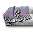 thumbnail image 3 of Vaporwave Soft Flannel Fleece Throw Blanket, Themed Contemporary Surreal Art Illustration of a Greek Pillar and Cubes Print, Cozy Plush for Indoor and Outdoor Use, 50" x 60", Multicolor, by Ambesonne, 3 of 6
