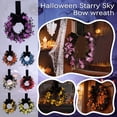 thumbnail image 2 of Halloween Wreath, Red Artificial Floral with Black Bow, Front Door Hanging Decor for Halloween, 2 of 7