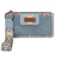 thumbnail image 1 of Bolso de mano Wallet WG139-W013JN para mujer, estilo bohemio azteca, 1 of 6