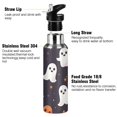 thumbnail image 3 of Yayeee 33oz Insulated Water Bottle Double Wall Stainless Steel with Flip Straw Lid, White Halloween Ghosts, 3 of 7
