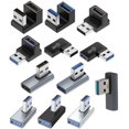 thumbnail image 2 of Adaptador USB a USB 3,0 de 90 grados, conector acoplador macho a hembra de ángulo recto, enchufe para ordenador portátil y PC, transferencia de datos de alta velocidad de 10gbps, 2 of 4