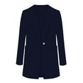 thumbnail image 4 of Xudanell Womens Casual Long Sleeve Blazers Solid Color Knit Blazer Work Office Open Front Blazer Jacket (Navy,S), 4 of 4