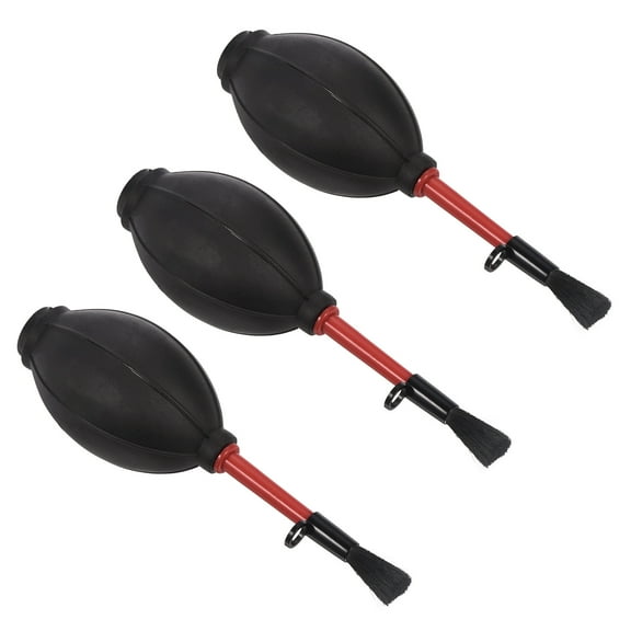 Unique Bargains Air Dust Blower and Soft Brush 3Pack 23mm Keyboard Cleaning Brush  for Laptop Computer Screens Black