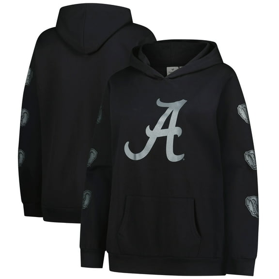 Women's Fanatics Black Alabama Crimson Tide Plus Size Sleeve Hit Pullover Hoodie