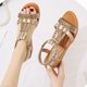thumbnail image 5 of Amzcrzy Zapatos de mujer,Zapatos de mujer,Zapatillas de mujer, Sandalias romanas bohemias para mujer, zapatos planos con cuña y punta abierta, cómodos Sandalias Mujer Zapatillas De Casa, 5 of 8