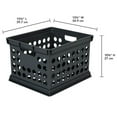 thumbnail image 2 of Sterilite Black Crate 10.62 in. H X 15.62 in. W X 13.75 in. D Stackable, 2 of 5