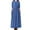 Blue, variant on Womens Cotton Linen Maxi Dress Casual Loose Solid A-line Dress Flowy Summer Beach Vacation Dress with Pockets Gray XXL