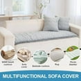 thumbnail image 5 of Topchances Fuzzy Couch Covers, Faux Mink Wavy Sofa Slipcover Mat for Pets,  Anti-Slip Furniture Protector Pet Bed Mat for Dogs Cats (Light Gray, 28''x82''), 5 of 8