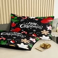 thumbnail image 4 of Move Over Christmas Duvet Cover Set Queen Christmas Tree and White Snowflake Pattern Black Christams Bedding Set, 4 of 8