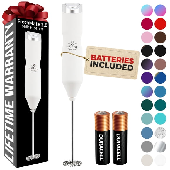 Batidor de Leche Zulay Kitchen FrothMate 2.0 con Baterías AA Incluidas