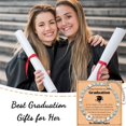 thumbnail image 2 of SUSHANG Graduation Bracelet 2024 Graduation Gifts for Her Bracelet for Girls Women Inspirational High School College Class of 2024 Graduation Gifts, 2 of 7
