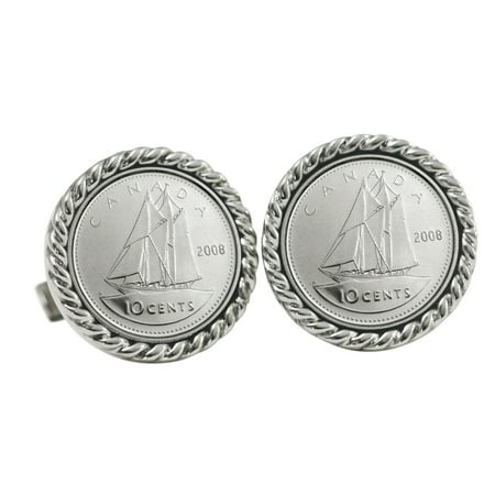 Canada Ship Coin Cuff Links