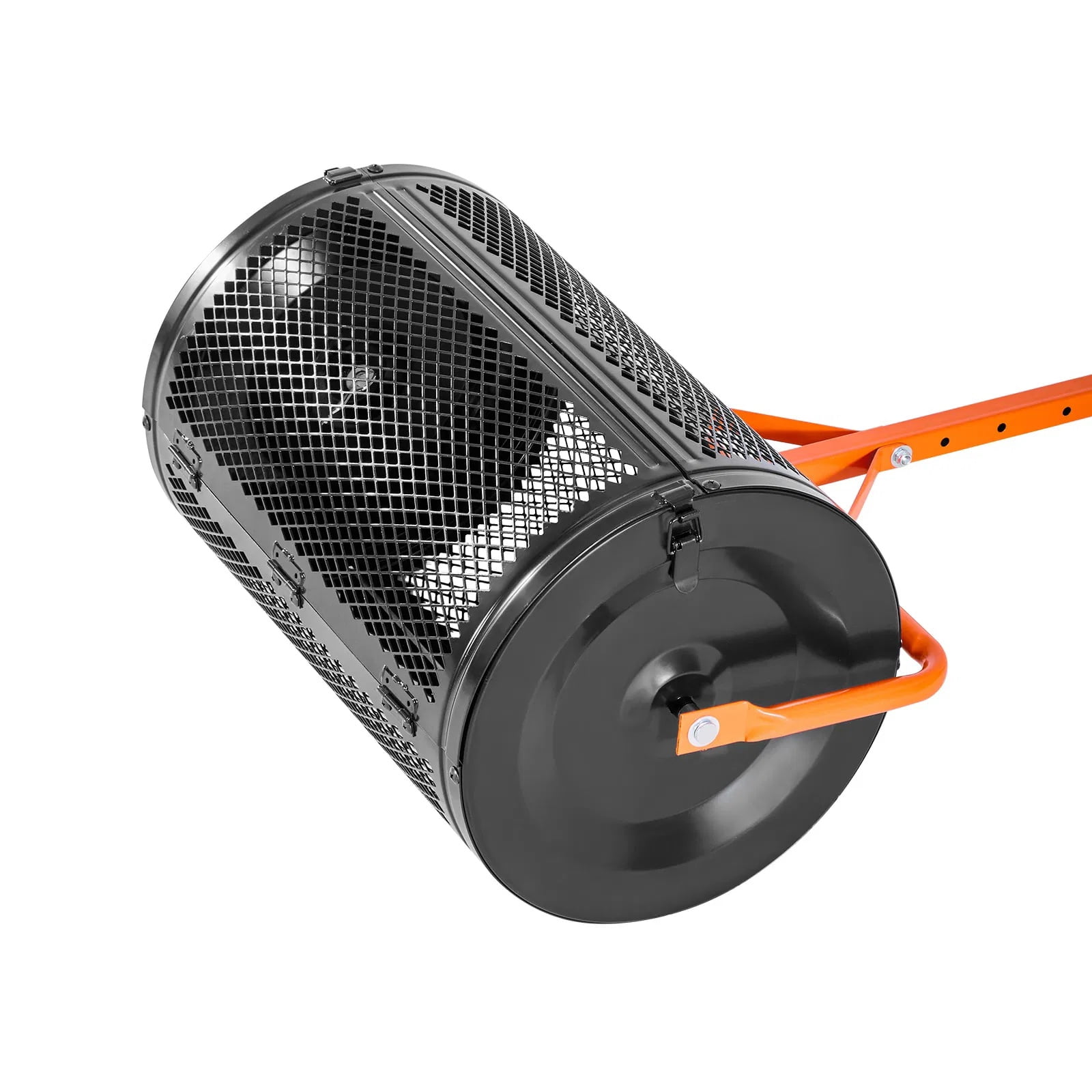 Compost Spreader, 24 in Wide Peat Moss Spreader with T Shaped Handle, 3 Heights Adjustable, Powder-Coated Steel Garden Peat Moss Roller, Heavy Duty Grass Seed Spreaders for Planting Seeding