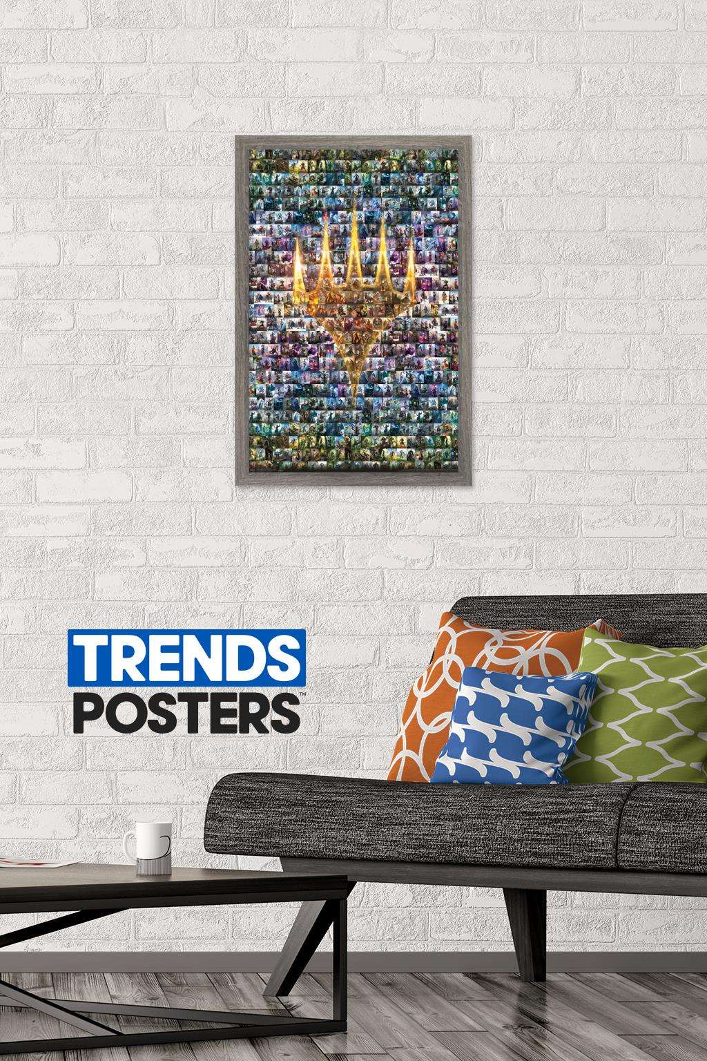 Magic: The Gathering - Collage Wall Poster, 14.725" x 22.375", Framed