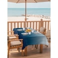 thumbnail image 2 of Outdoor Tablecloth with Umbrella Hole for Patio/Picnic/Party/Camping, Navy Blue Ombre Waterproof Table Cloth Rectangle Table Cover Washable, Contemporary Gradient Abstract Art (54"x 80"), 2 of 8