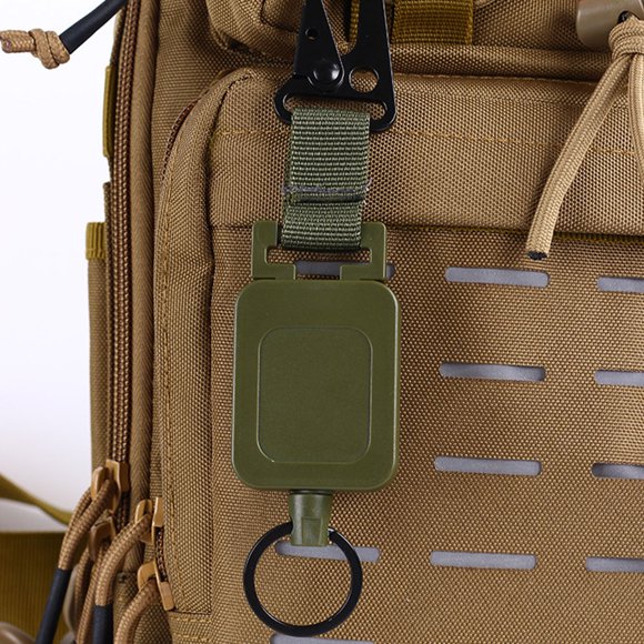 HAMPPLIES Heavy Duty Retractable Carabiner Buckle Made with Plastic and Metal for Outdoor Activities