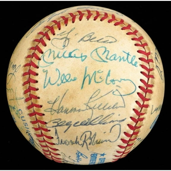 Mickey Mantle Joe DiMaggio Ted Williams HOF Multi Signed Baseball JSA COA