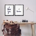 thumbnail image 3 of Stupell Industries Glam I Love You Phrase Inspirational Painting Black Floater Framed Canvas Art Print Wall Art, 17 x 21, Set of 2, 3 of 9