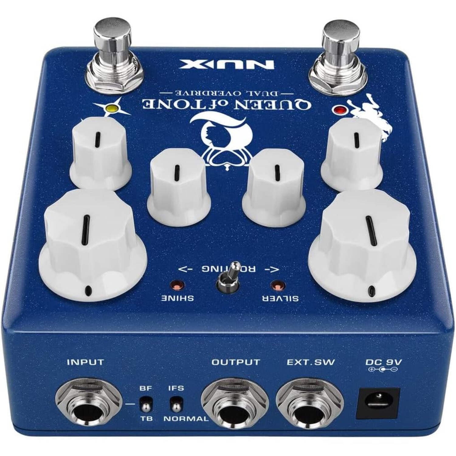 NUX NDO-6 Queen of Tone Dual Overdrive Effects Pedal Blue