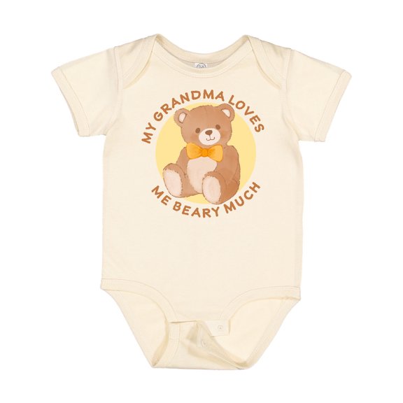 Inktastic My Grandma Loves Me Beary Much Boys or Girls Baby Bodysuit