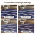 thumbnail image 7 of ODIKA 6'x9' Washable Area Rug Easy Care, Non-Shedding, Striped Nautical Navy Bold Strip Graphic Field Border Mudroom for Queen Size Bedroom Under Bed Master Suite, 7 of 7