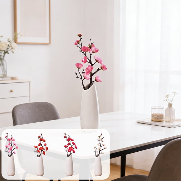 Sentmoon Large Vase Bud Vases Artificial Decor Bouquet Includes Vase Ideal Decor for Wedding and Living Room Esthetic Floral Arrangements for Scene Decoration Holiday Or Everyday Decorations