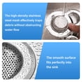 thumbnail image 5 of Giantjellies Kitchen Sink Strainer, Stainless Steel Sink Drain Strainer, Dishwasher Safe, Pack of 4 4.5",3.5",2.95",0.7", 5 of 7