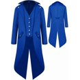 thumbnail image 1 of Chaqueta de frac medieval para niño, disfraz de Halloween, estilo gótico, steampunk, vintage, victoriano, uniforme., 1 of 5