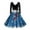 Blue-2, variant on TJAZFJPA Plus Size Boho Dresses for Women Womens Autumn and Winter Fashion Christmas Snowflake Print Long Sleeve Round Neck Retro Casual Dress Black Maxi Dress White Summer Dress for Women
