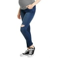 thumbnail image 2 of Maternity Full Panel Distressed Skinny Jeans - Available in Plus Sizes, 2 of 4