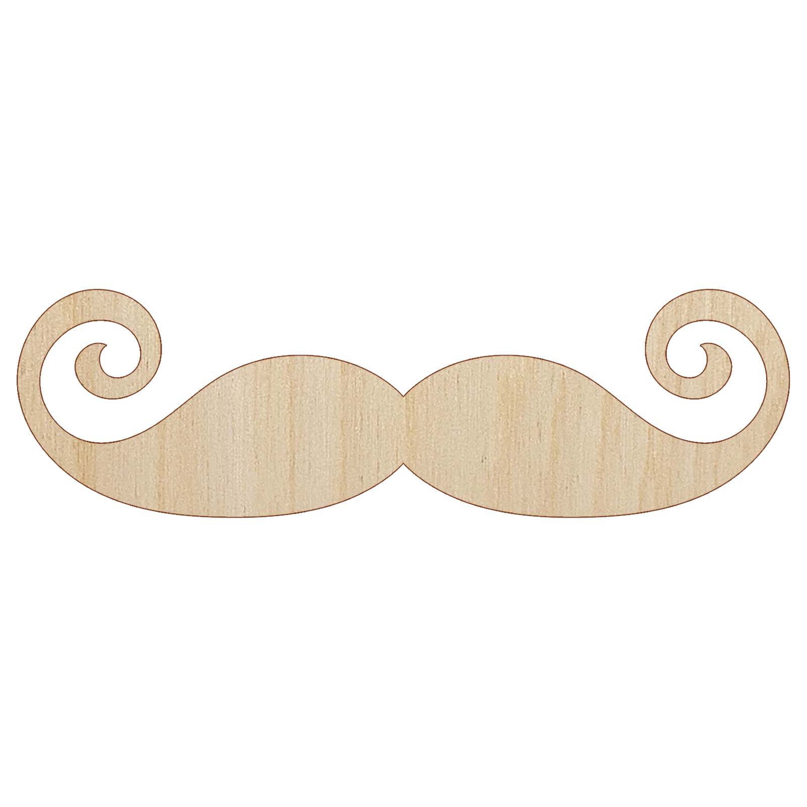 Imperial Mustache Moustache Silhouette Wood Shape Unfinished Piece ...