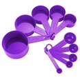 thumbnail image 1 of Juego de tazas medidoras y cucharas medidoras con mango de silicona, 10 piezas, 1 of 7